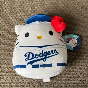 Hello Kitty Dodgers Plush Toy - White and Blue